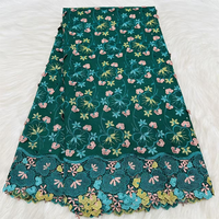Tissus en voile brodés de luxe NI.AI du Nigéria, fleurs, dentelle suisse, tissu en dentelle 3D, dentelle en coton pour vêtements, dentelle en voile pour fête