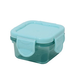 <b>Mini</b> Baby Food <b>Storage</b> <b>Box</b> Square Clip-On Lids Airtight Travel Size Yellow Pink Blue Green - Product Image 5