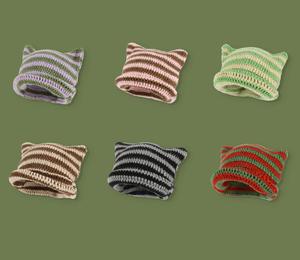 Chunky <span class=keywords><strong>Islande</strong></span> fil itinérant chapeau flammé crochet à la main Plaid rayure 3D broderie impression numérique chaud pour la plage ou les affaires - Product Image 2