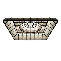 Cloche de plafond artisanale Prima en verre trempé et vitrail, durable, artistique, décorative et économique pour maison
