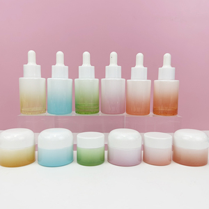 Botella de Vidrio Esmerilado con Gotero, 20ml 30ml 50ml 100ml, Botella Plana con Gotero para Aceites Esenciales y Sueros - Product Image 3