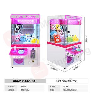 Mini machine à griffes pour enfants, à jetons, attrapeur de prix pour bonbons, peluches et cadeaux, jeu d'arcade - Product Image 3