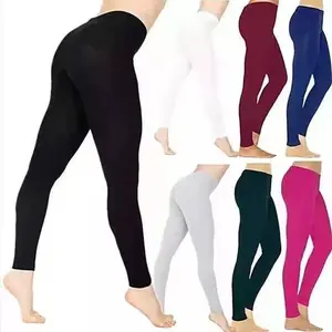 Leggings femininas, perneiras para mulheres, de algodão, macias, de cintura baixa, elásticas, de algodão