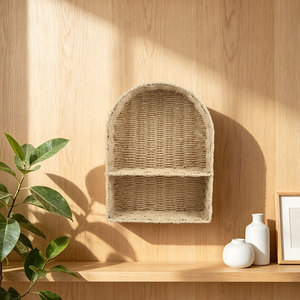 Cesta de Almacenamiento Rectangular de Cuerda de Papel para Montar en la Pared, Ecológica, Organizador para el Hogar - Product Image 2
