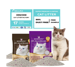 De fabrikant biedt groothandel in bentoniet kattenbakvulling en variëteiten met een lage dichtheid aan. Aangepaste verpakkingen kunnen worden geleverd - Product Image 1