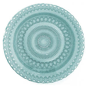 طبق زجاجي فاخر مزخرف بزهور ذهبية مع لون أخضر لعام 2025 - Product Image 5