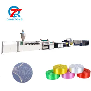 Plastic PP Polypropylene fibrillated synthetic raffia yarn extrusion line agriculture baler twine making machine