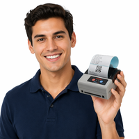 Printer Label Thermal Mini Portabel 80mm dengan Pemotong Otomatis Printer Bluetooth Nirkabel dengan Baterai Isi Ulang