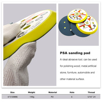 Plateau de support rond de 6 pouces pour ponceuse pneumatique PSA avec 6 trous, filetage 5/16-24T, plaque de polissage auto-adhésive pour le bois et le métal