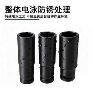 Jeu de douilles professionnel 8-32 mm, entraînement hexagonal 1/2 pouce, en acier à haute teneur en carbone, qualité industrielle, traitement par électrophorèse - Product Image 3