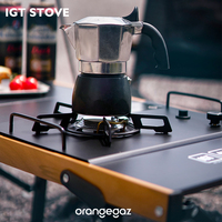 ORANGEGAZ IGT CE/saso Réchaud d'extérieur Table portable intégrée Table pliante à double usage Table de réchaud de camping