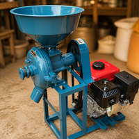 Machine à moudre le blé, le maïs, les haricots, le poisson séché, etc., avec moteur à essence intégré et moulin à café