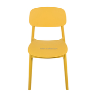 Chaise en plastique empilable économique FANTIAN avec dossier pour restaurants/extérieur/mariage/thé au lait
