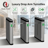 Tourniquet à bras tombant de luxe, étanche IP64, RS485, reconnaissance faciale, contrôle d'accès pour aéroports et stations de métro, ISO9001 CE