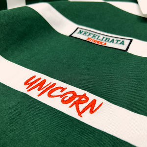 100% coton goutte épaule boutonnée chemise hommes concepteur imprimé à manches longues t-shirts personnalisé surdimensionné rayure Polo T-shirt - Product Image 5