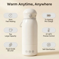 Chauffe-biberon électrique portable, chauffe-eau avec réglage de la température au degré près, de 37 à 55 degrés Celsius