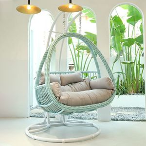 Hiện Đại Ngoài Trời <span class=keywords><strong>Patio</strong></span> Võng Đu Ghế Mây Treo Trứng Ghế Với Đứng Cho Ban Công Sân Vườn Giải Trí Đồ Nội Thất - Product Image 4