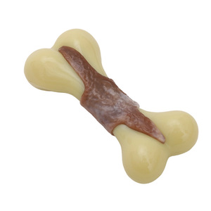 Juguete para masticar para perros, hueso simulado con sabor a carne de res, duradero, para limpieza de dientes, interactivo, para perros pequeños, medianos y grandes - Product Image 1