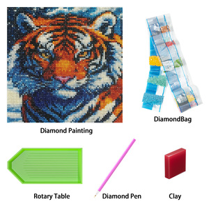 Giang Xing đầy màu sắc sư tử Chân Dung 5D đầy đủ kim cương sơn cho trang trí nội thất vải sơn kim cương thiết lập - Product Image 5