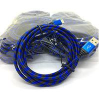 1 M 2 M 3 M Micro Data Nilon Dikepang Kabel USB