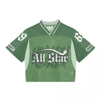 Jersey Sepak Bola Custom TonTon Sports, Jersey Mesh Hijau Ringan, Potongan Kotak, Pakaian Olahraga Oversize Musim Panas untuk Pria Wanita