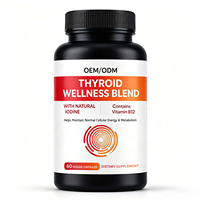 Complément alimentaire OEM ODM pour la santé de la thyroïde, capsules végétales avec iode naturel et vitamine B12, favorisant l'énergie cellulaire et le métabolisme