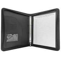 Porte-documents en cuir personnalisé Modernqiu, format A4, pour voyages et affaires, avec classeur à anneaux