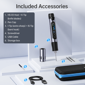 Fer à souder sans fil FNIRSI HS-03, batterie amovible 2600 mAh, stylo à souder rechargeable sans fil, 100-450 ° Chauffage rapide C - Product Image 6