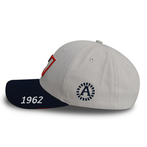Custom Puff bordado logo Gorras 3D elevado de dos tonos sombreros bordados Sandwich Brim Nany Blue Gorras de béisbol - Product Image 5
