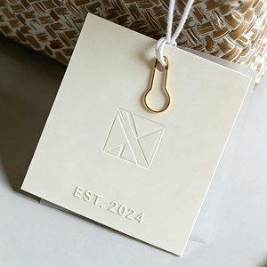 Custom eco-friendly hangtags, printed with your logo, available on paper or kraft paper, suitable for clothing bags and footwear - Product Image 5