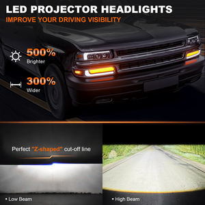 LOYO Phare à LED pour camion avec faisceau Lo élevé DRL pour 1999-2002 <span class=keywords><strong>Chevy</strong></span> <span class=keywords><strong>Silverado</strong></span> 1500 2500 00-06 Phares de banlieue automobile - Product Image 3
