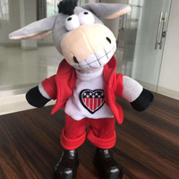 Jouet en peluche âne électronique parlant, chantant, dansant, marchant, avec enregistrement vocal répété