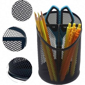 Metal Wire Mesh Pencil Holder Office Storage <b>Box</b> Desktop Organizer Customized Powder Coating <b>Pen</b> Holders for Kids - Product Image 2