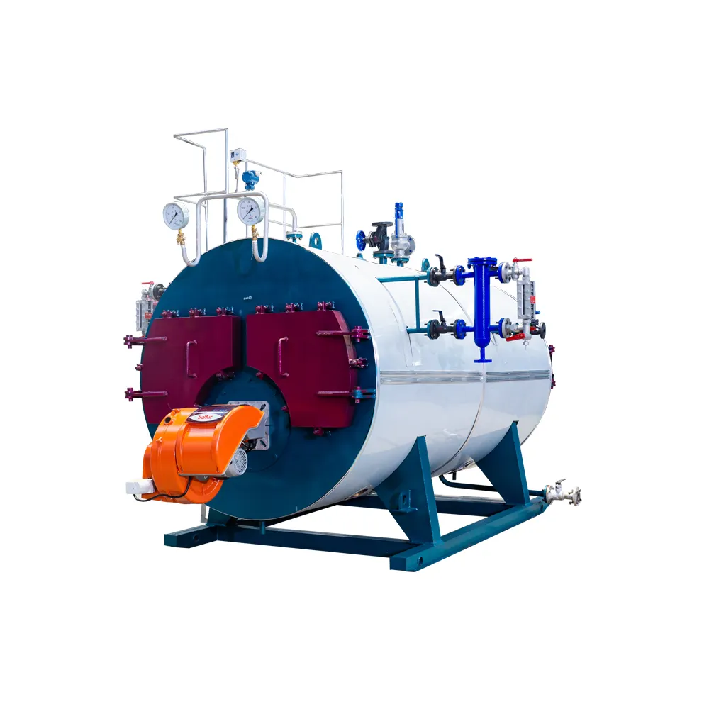 Chaudière à vapeur automatique intelligente de 4 tonnes au gaz naturel, chaudière à vapeur de la série WNS pour l'utilisation industrielle