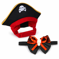 Ensemble de costumes d'Halloween ajustables pour chat, tenue de cosplay amusante pour chat avec chapeau, cape, lunettes et cravate pour chats et petits chiens, idéal pour les fêtes
