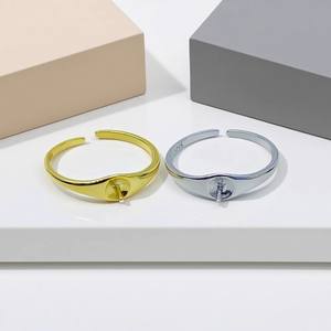 10678 Accesorios de Perlas DIY, Anillo de Plata S925, Base Vacía para Perlas de 10-13mm, Decoración Plateada para Mujer, Tecnología de Incrustación con Garra - Product Image 2