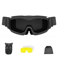 2023 lunettes tactiques airsoft lunettes de tir cs lunettes avec interchangeables 3 lentilles lunettes de camping professionnelles anti-poussière