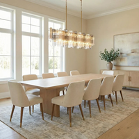 Lustre linéaire en verre de luxe moderne français, luminaire suspendu personnalisé pour villa, salle à manger, îlot de cuisine, maison