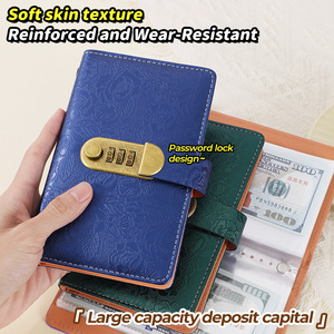 Cuaderno de Ahorros Personalizado de 100 Páginas, Carpeta de Presupuesto con Candado de Combinación, Encuadernación de Hojas Sueltas, Cubierta de PU - Product Image 2