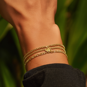 Fashion <b>Beaded</b> <b>Bracelets</b> 316L Stainless Steel PVD Gold Plating Sustainable Resistant Jewelry for Women and <b>Men</b> - Product Image 3
