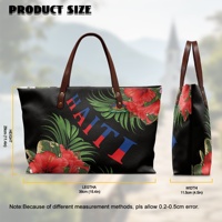 Sac à main en cuir PU imperméable imprimé Haïti pour femmes, sac à main tendance, sac à main de plage des îles haïtiennes, sac fourre-tout avec poignée supérieure