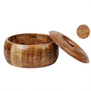 Natural <b>Wood</b> Handcrafted Chapati <b>Box</b> | Eco-Friendly Durable Roti <b>Storage</b> Keeper <b>with</b> Flip Top <b>Lid</b> | Indian Kitchenware - Product Image 2