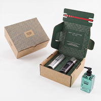 Boîte d'expédition en carton ondulé personnalisée avec logo en feuille d'or, bande auto-adhésive à déchirer pour l'emballage de cosmétiques, de parfums et de bijoux