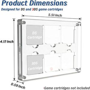Étui de jeu compatible avec <span class=keywords><strong>Nintendo</strong></span> <span class=keywords><strong>DS</strong></span> et 3DS, support de jeu magnétique en acrylique, étui transparent pour cartouches de jeu - Product Image 2