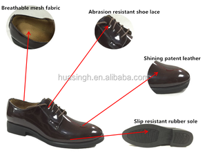 <span class=keywords><strong>WYX</strong></span>, bout pointu style marron brillant excellentes chaussures habillées en cuir dur anti-dérapant semelle en caoutchouc durable chaussures de direction HSA025 - Product Image 4