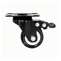 Roue pivotante robuste en résine phénolique pour haute température, 5 pouces, avec support de plaque, capacité 1000 lb, pour four de boulangerie