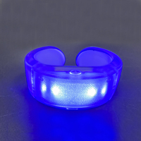 Bracelet Lumineux LED Élastique Rechargeable USB, Vibrante à Télécommande DMX pour Festivals et Fêtes