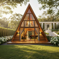 Maison triangulaire en bois, Cabane triangulaire en bois, Micro-maison triangulaire, Studio triangulaire