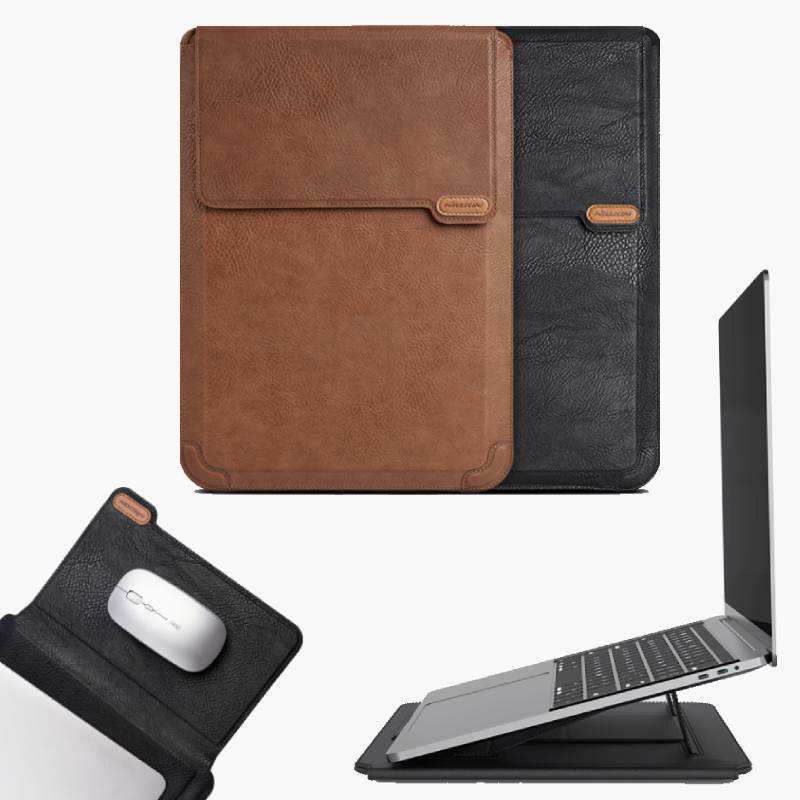 Water Ripple Nillkin Adjustable Stand Laptop Leather Sleeve for Macbook  14/16 Inch With Mouse Pad