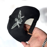 Échantillon Gratuit Casquette de Baseball Sportive en Daim 100% Coton à 5 Panneaux avec Broderie 3D JUDAS TADEO ANGELICAL Gorras Belicas Épingle Métallique Vente en Gros